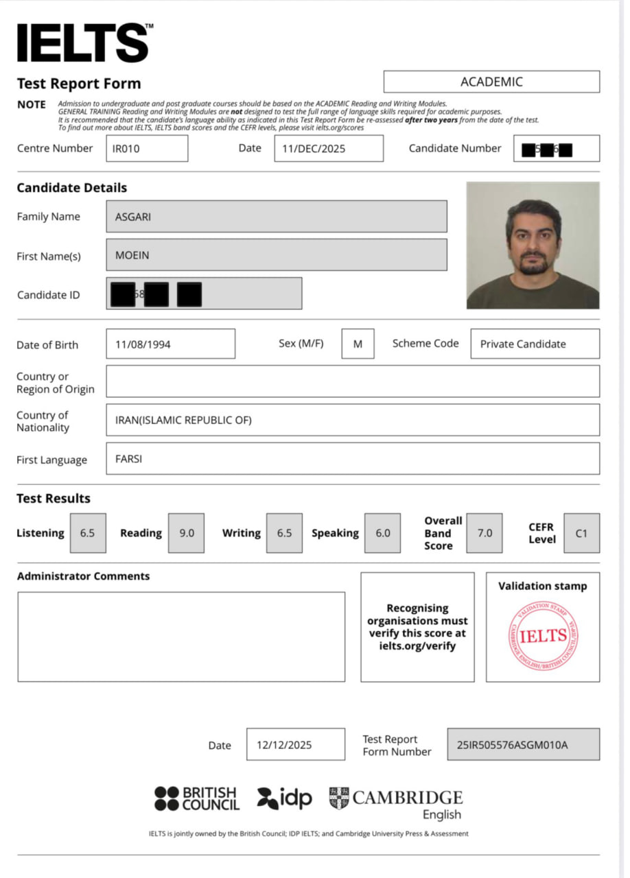 نتیجه آیلتس