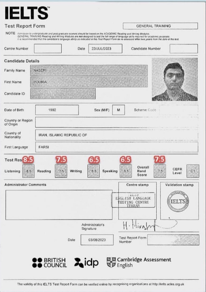 نتیجه آیلتس